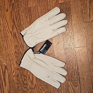New stained 3M men's leather gloves with thinsulate